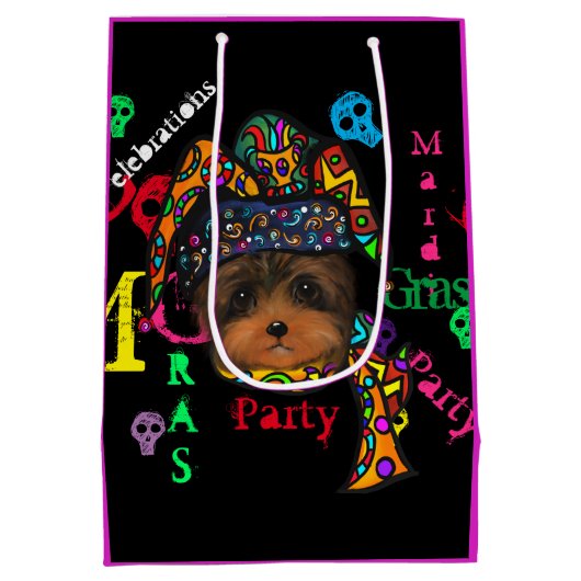 Mardi GRAS Medium Cadeauzakje (Achterkant)