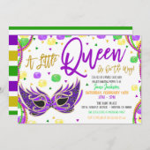 Mardi Gras Meisje Baby Shower Uitnodiging (Voorkant / Achterkant)