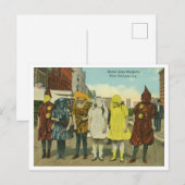  Mardi Gras meisjes in kostuums Briefkaart (Voorkant / Achterkant)
