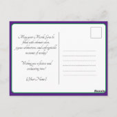 💜 Mardi Gras met prachtige maskers Briefkaart (Achterkant)