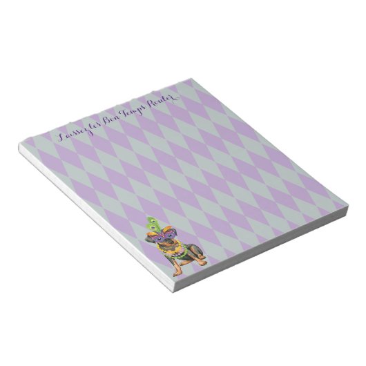 Mardi Gras Min Pin Notitieblok (Schuin)