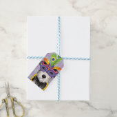 Mardi Gras Mini Schnauzer Cadeaulabel (Met Touw)