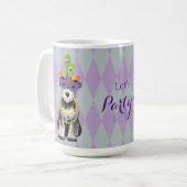 Mardi Gras Mini Schnauzer Koffiemok (Voorkant links)