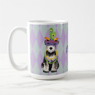Mardi Gras Mini Schnauzer Koffiemok