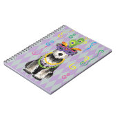 Mardi Gras Mini Schnauzer Notitieboek (Linkerzijde)