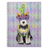 Mardi Gras Mini Schnauzer Notitieboek (Voorkant)
