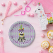 Mardi Gras Mini Schnauzer Papieren Bordje (Feest)