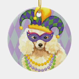 Mardi Gras Miniature Podle Keramisch Ornament