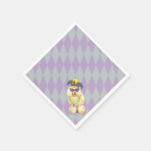 Mardi Gras Miniature Podle Servetten (Hoek)