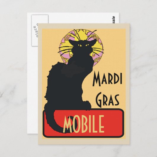 Mardi Gras, Mobiel, AL Briefkaart (Voorkant / Achterkant)