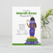 Mardi Gras Mode Illustratie - Feest Kaart (Staand voorkant)