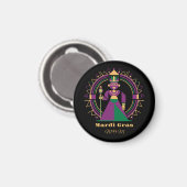 Mardi Gras Moeder 2026 Koningin Magneet (Voorkant / Achterkant)