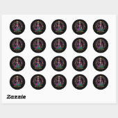 Mardi Gras Moeder 2026 Koningin Ronde Sticker (Vel)