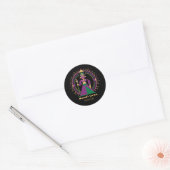 Mardi Gras Moeder 2026 Koningin Ronde Sticker (Envelop)