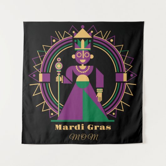 Mardi Gras Moeder 2026 Koningin Wandkleed (Voorkant)