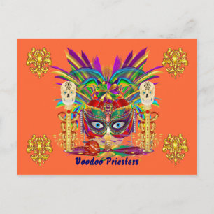 Mardi Gras Mojo Priestess Uitzicht neemt hiervan k Uitnodiging Briefkaart