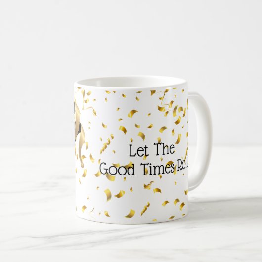 Mardi Gras Mok-Let the Good Times Roll Koffiemok (Voorkant rechts)