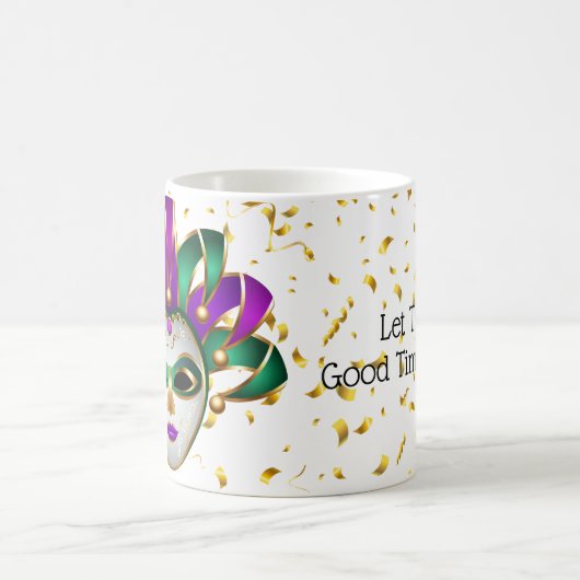 Mardi Gras Mok-Let the Good Times Roll Koffiemok (Center)