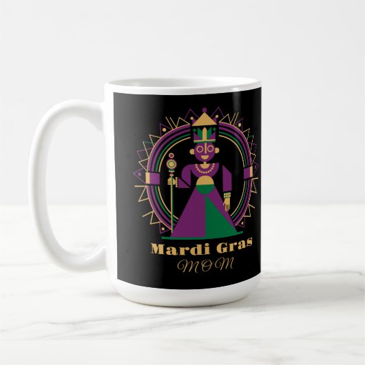 Mardi Gras Mom 2026 Queen Koffiemok (Links)