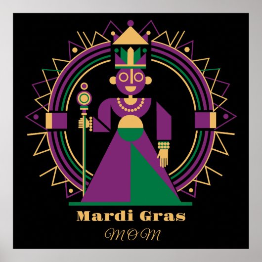 Mardi Gras Mom 2026 Queen Poster (Voorkant)