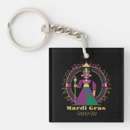 Mardi Gras Mom 2026 Queen Sleutelhanger