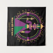 Mardi Gras Mom 2026 Queen Wandkleed (Voorkant (horizontaal))