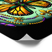 Mardi Gras Monarch Vlinder Nar Poster (Hoek)