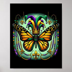Mardi Gras Monarch Vlinder Nar Poster