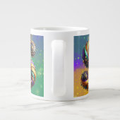 Mardi Gras monogram Initiaal S Grote Koffiekop (Achterkant)