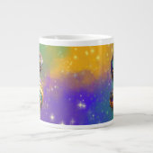 Mardi Gras monogram Initiaal S Grote Koffiekop (Voorkant)