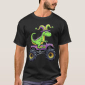 Mardi Gras Monster Truck Dinosaur Trex T-shirt (Voorkant)