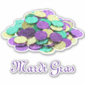 Mardi Gras Munten Sticker (Voorkant)