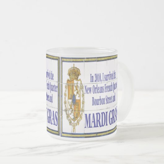 Mardi Gras Mural Matglas Koffiemok (Voorkant rechts)