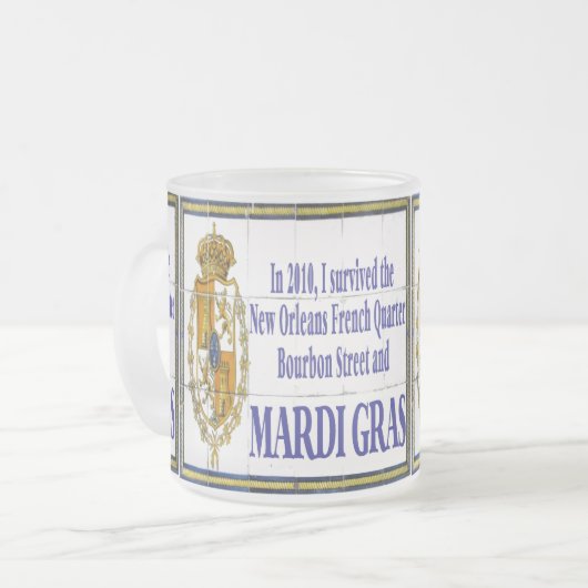 Mardi Gras Mural Matglas Koffiemok (Voorkant links)