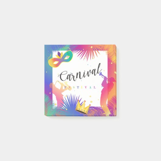 Mardi Gras Music Carnival Tropical Fleur de Lis Post-it® Notes (Voorkant)