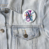 Mardi Gras Music Ronde Button 5,7 Cm (In situ)