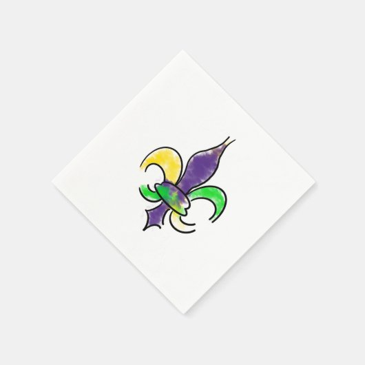 Mardi Gras Napkin Servet (Hoek)