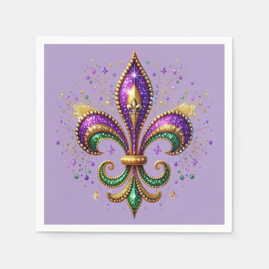 Mardi Gras Napkin Servet (Voorkant)