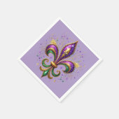 Mardi Gras Napkin Servet (Hoek)