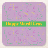 Mardi Gras Napkins Kartonnen Onderzetters (Voorkant)
