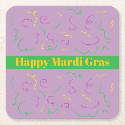 Mardi Gras Napkins Kartonnen Onderzetters (Voorkant)
