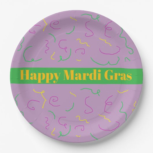 Mardi Gras Napkins Papieren Bordje (Voorkant)