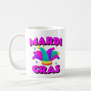 Mardi Gras Narrenhoed Klassieke Mok
