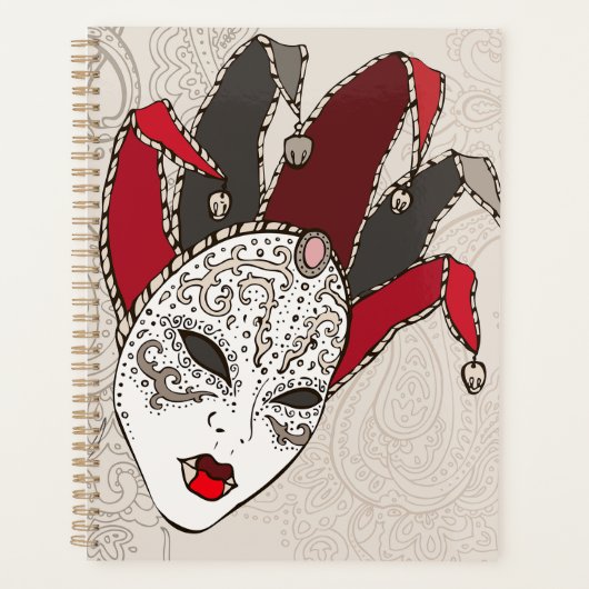Mardi Gras Narrenmasker Venetiaans Carnaval Planner (Voorkant)