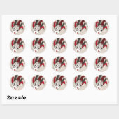 Mardi Gras Narrenmasker Venetiaans Carnaval Ronde Sticker (Vel)