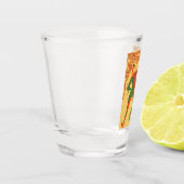  Mardi Gras nester kleurenillustratie Shot Glas (Links)