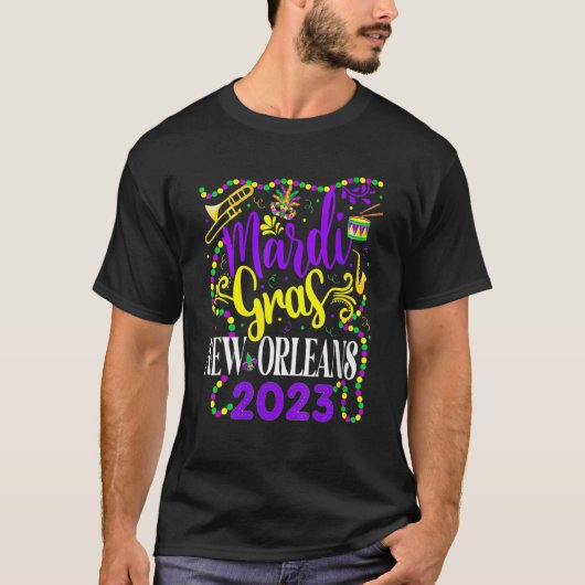 Mardi Gras New Orleans 2023 Funny Friends and Fami T-shirt (Voorkant)