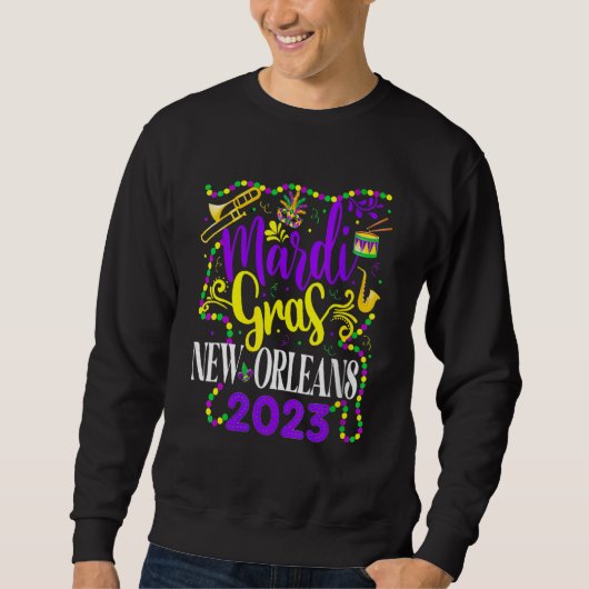 Mardi Gras New Orleans 2023 Funny Friends and Fami Trui (Voorkant)