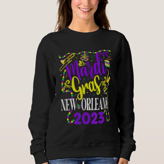 Mardi Gras New Orleans 2023 Funny Friends and Fami Trui (Voorkant)