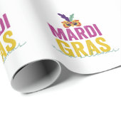Mardi Gras New Orleans 2024 Carnaval Cadeau Cadeaupapier (Rol Hoek)